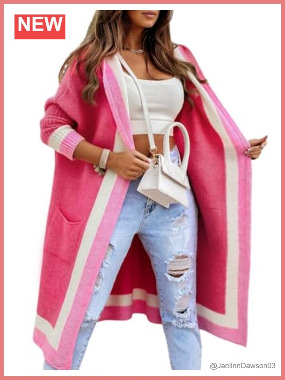 Womens Long Cable Knit Hooded Cardigan Open Front Oversized Sweater